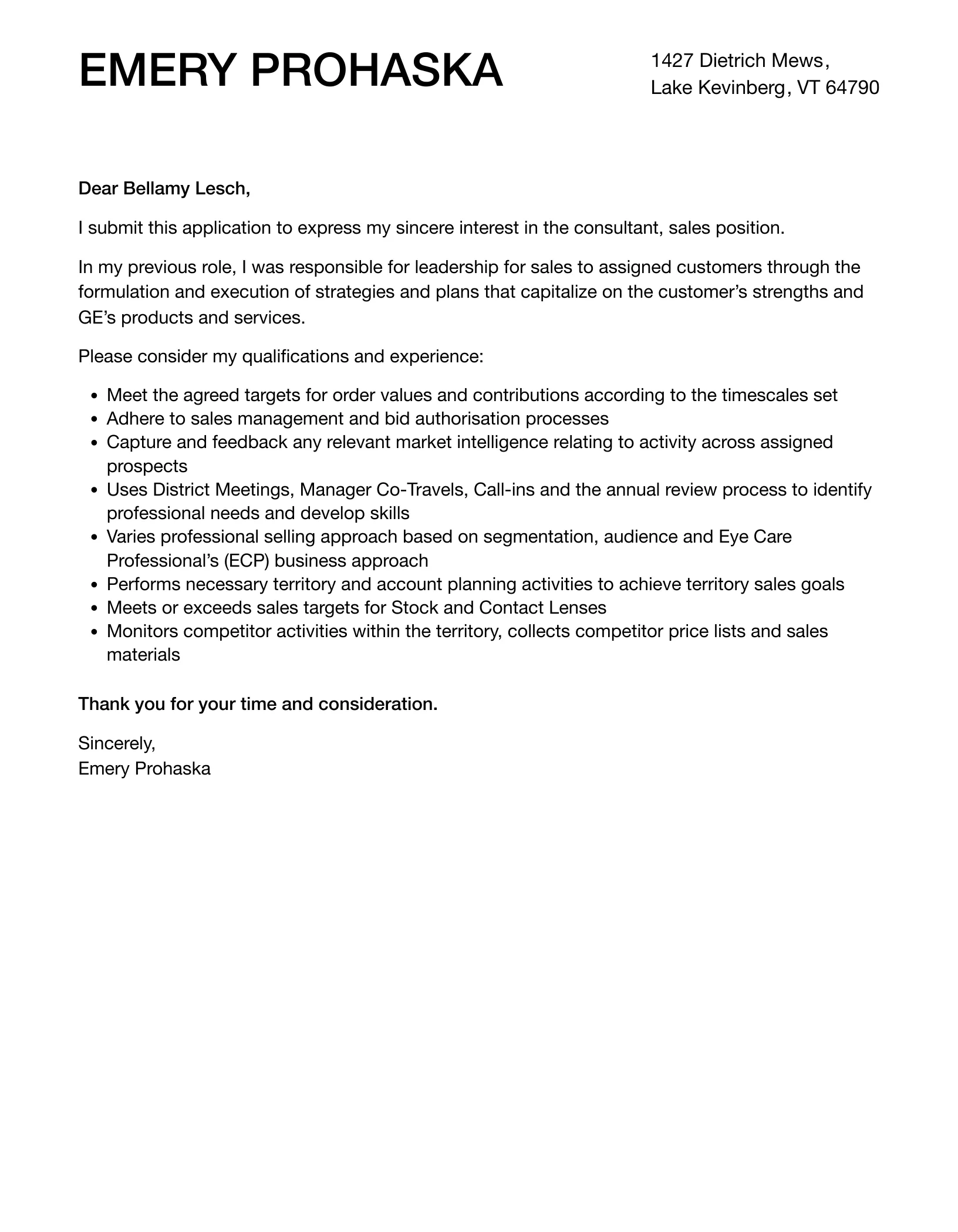 43491 tailor cover letter