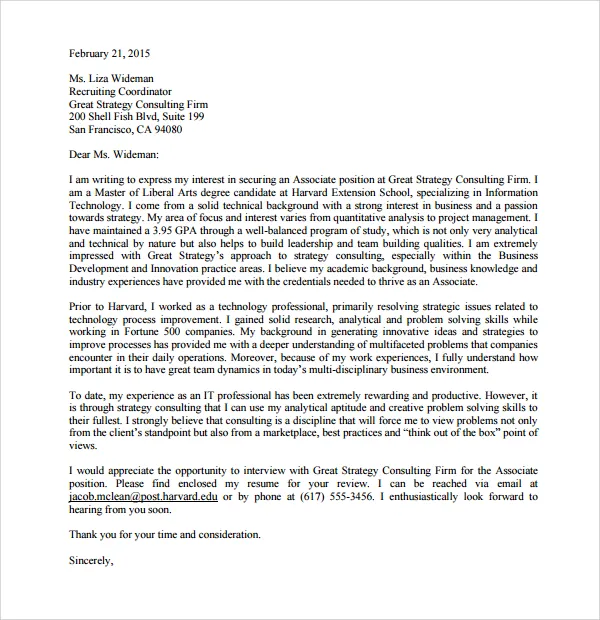 43494 internal communication cover letter example