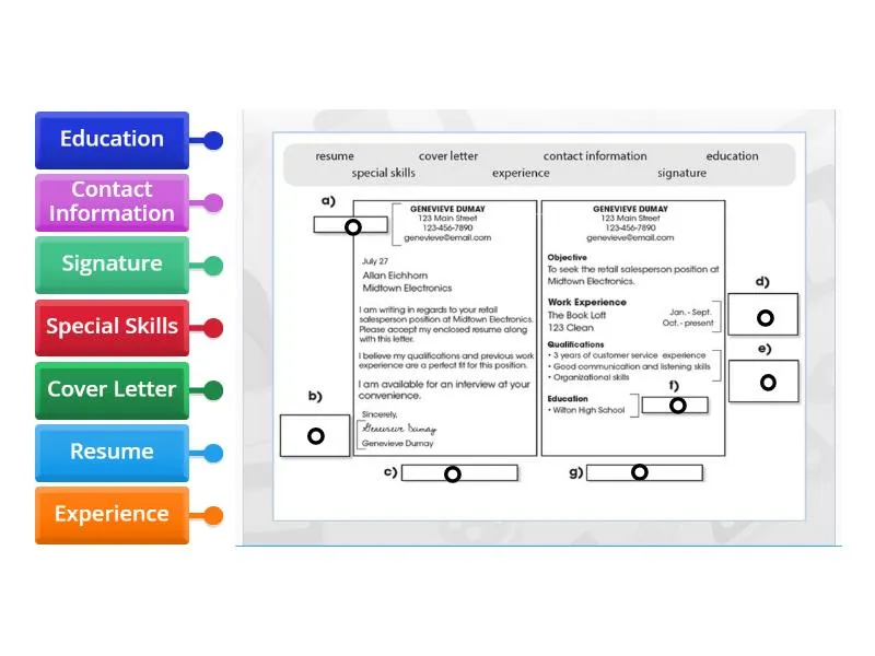 43501 cover letter formatting