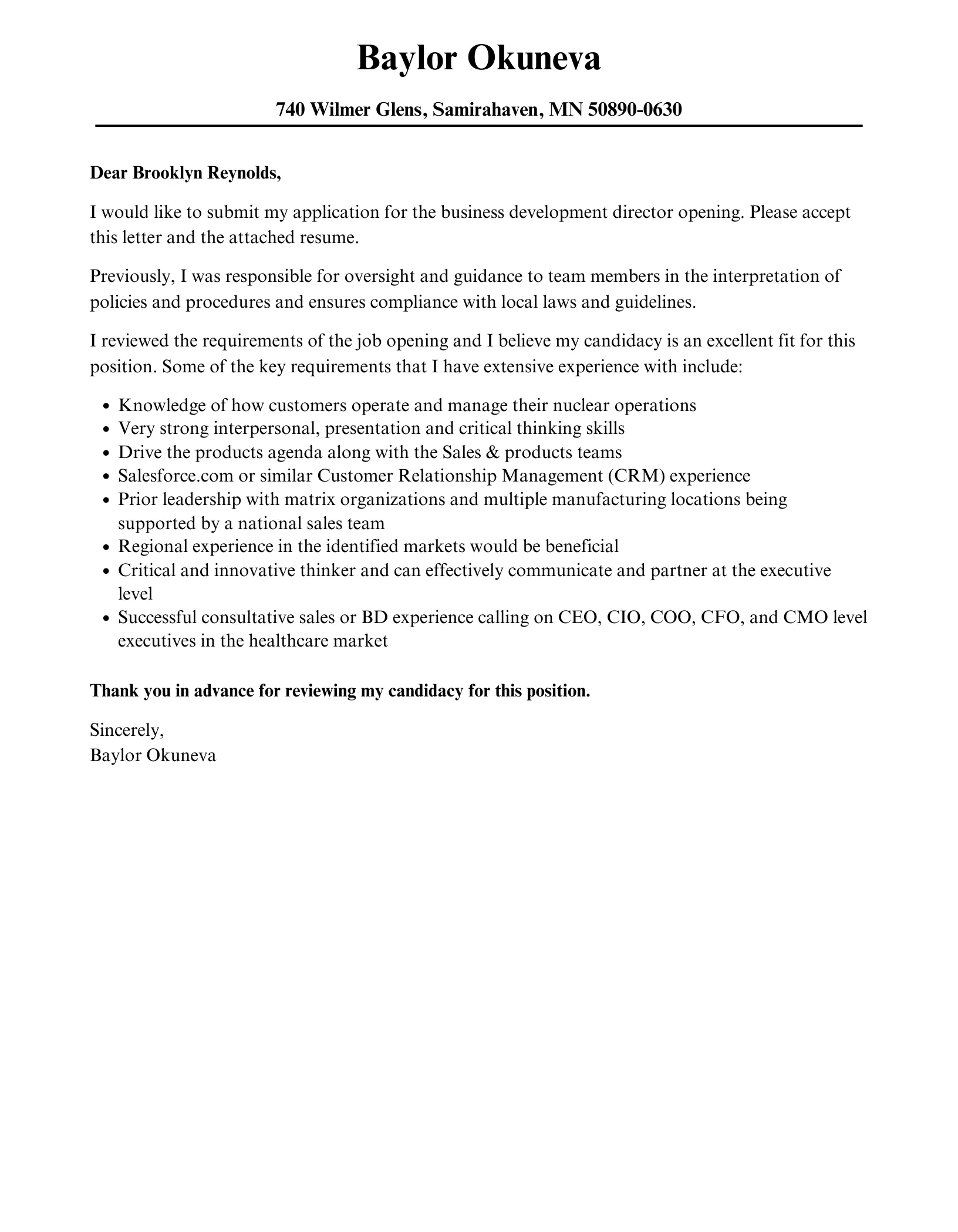 43502 business development achievements