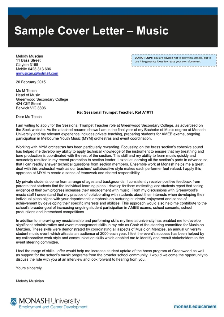 43517 music performance cover letter mistakes