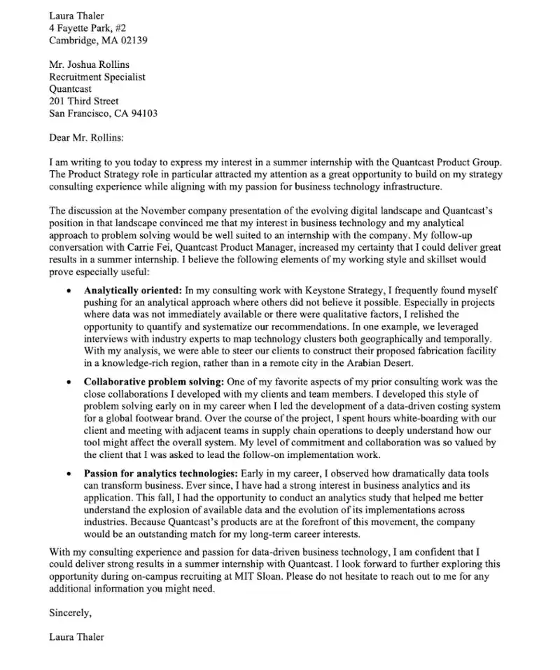 43519 cover letter structure