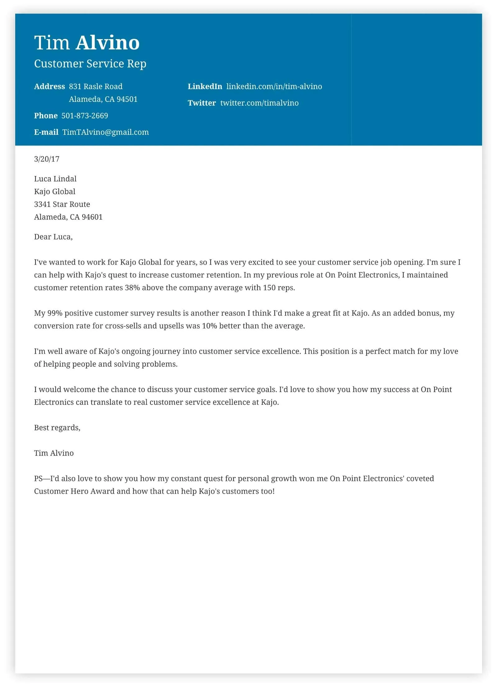 43532 contact information cover letter