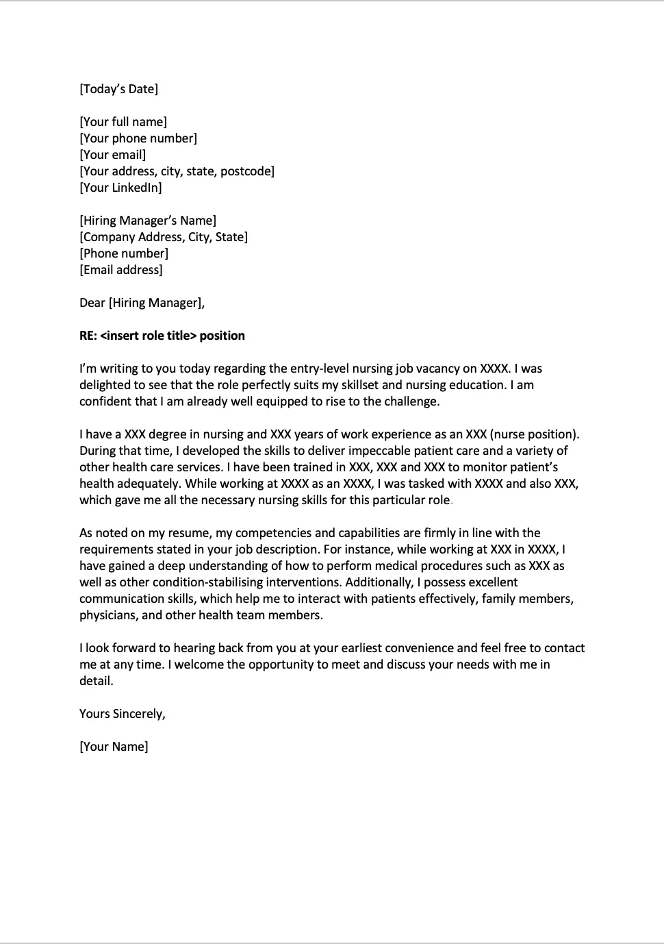 43551 nurse cover letter mistakes