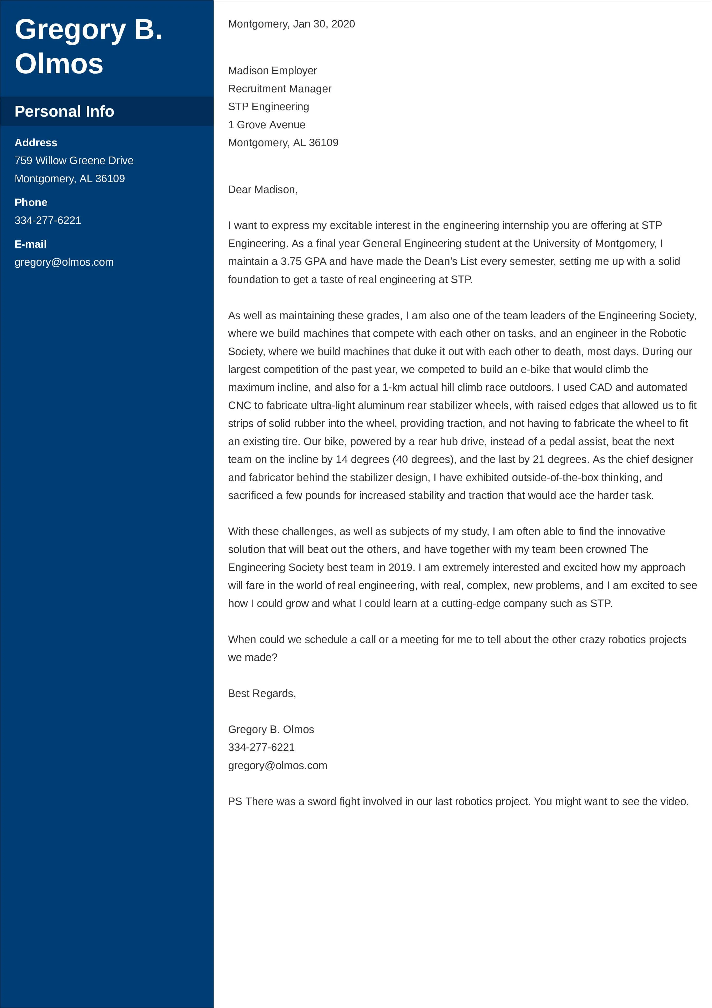 43560 cover letter structure