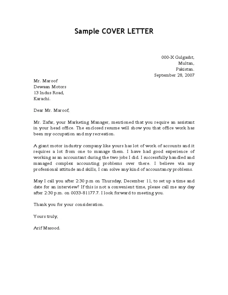 43571 cover letter format