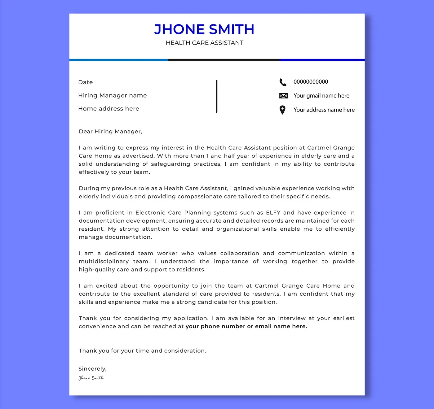 43583 medical cover letter formatting
