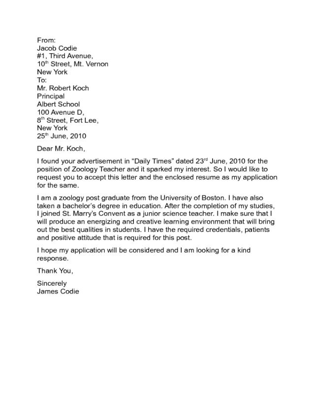 43587 cover letter formatting