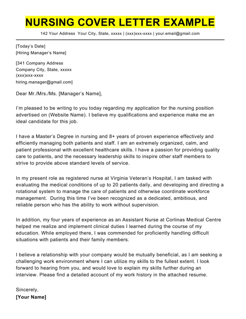 43590 cover letter formatting