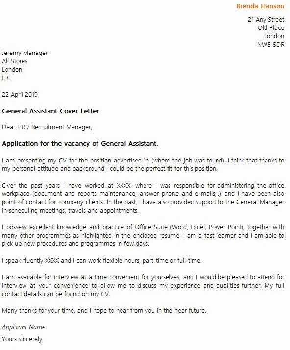 43597 cover letter purpose