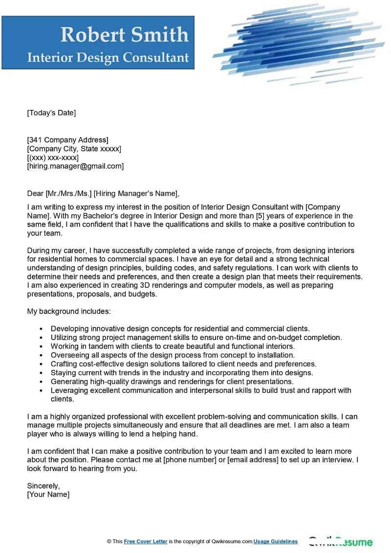 43602 cover letter interior design intro