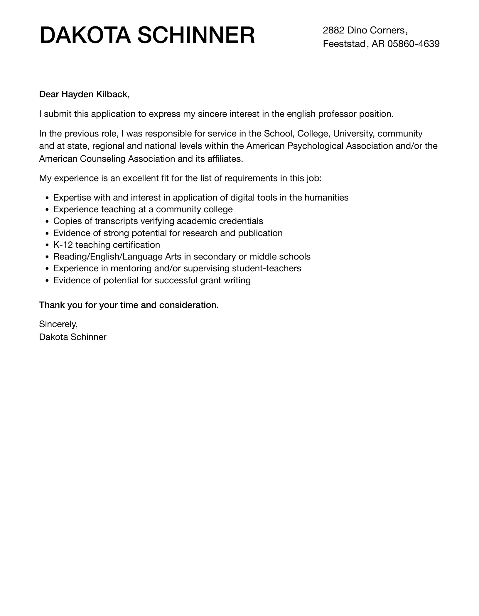 43605 specific requirements