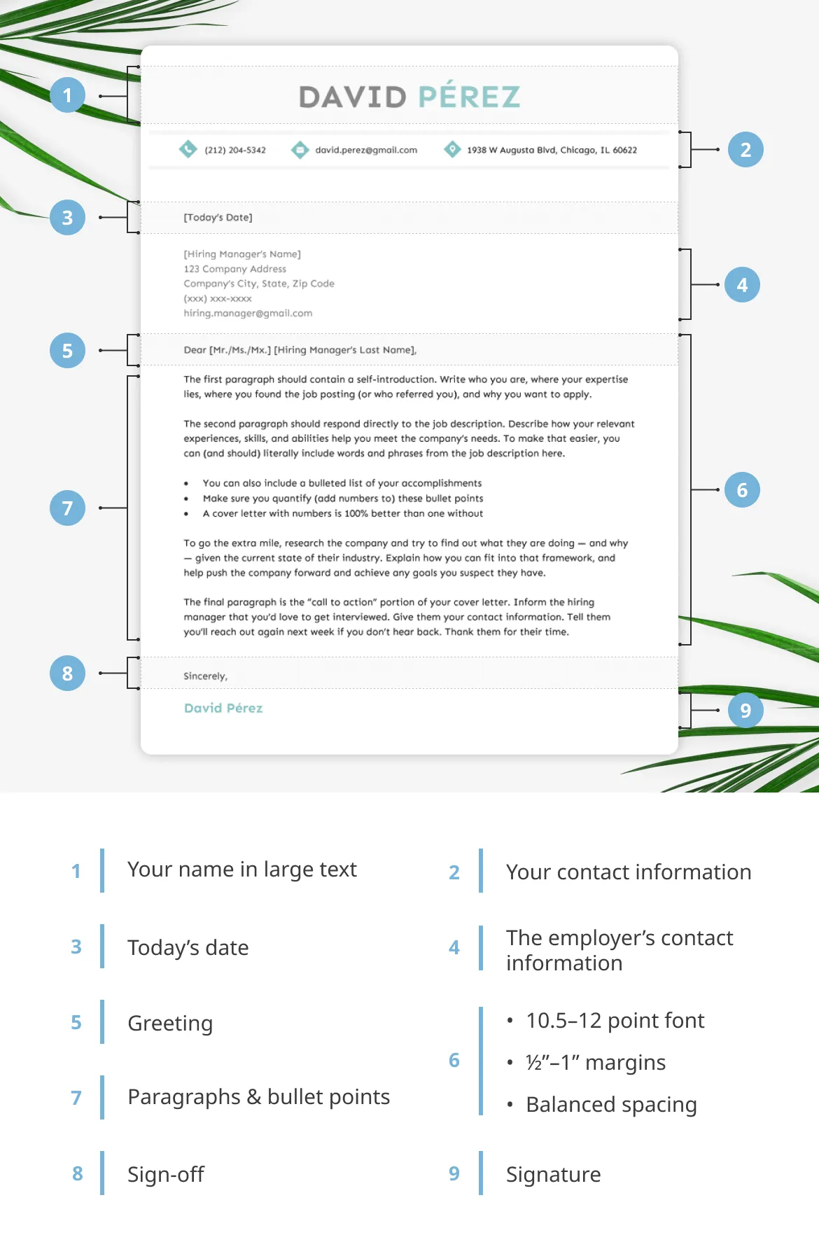 43608 cover letter structure