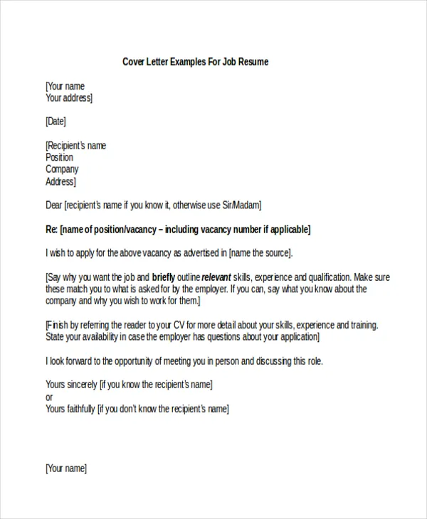 43624 body paragraphs cover letter