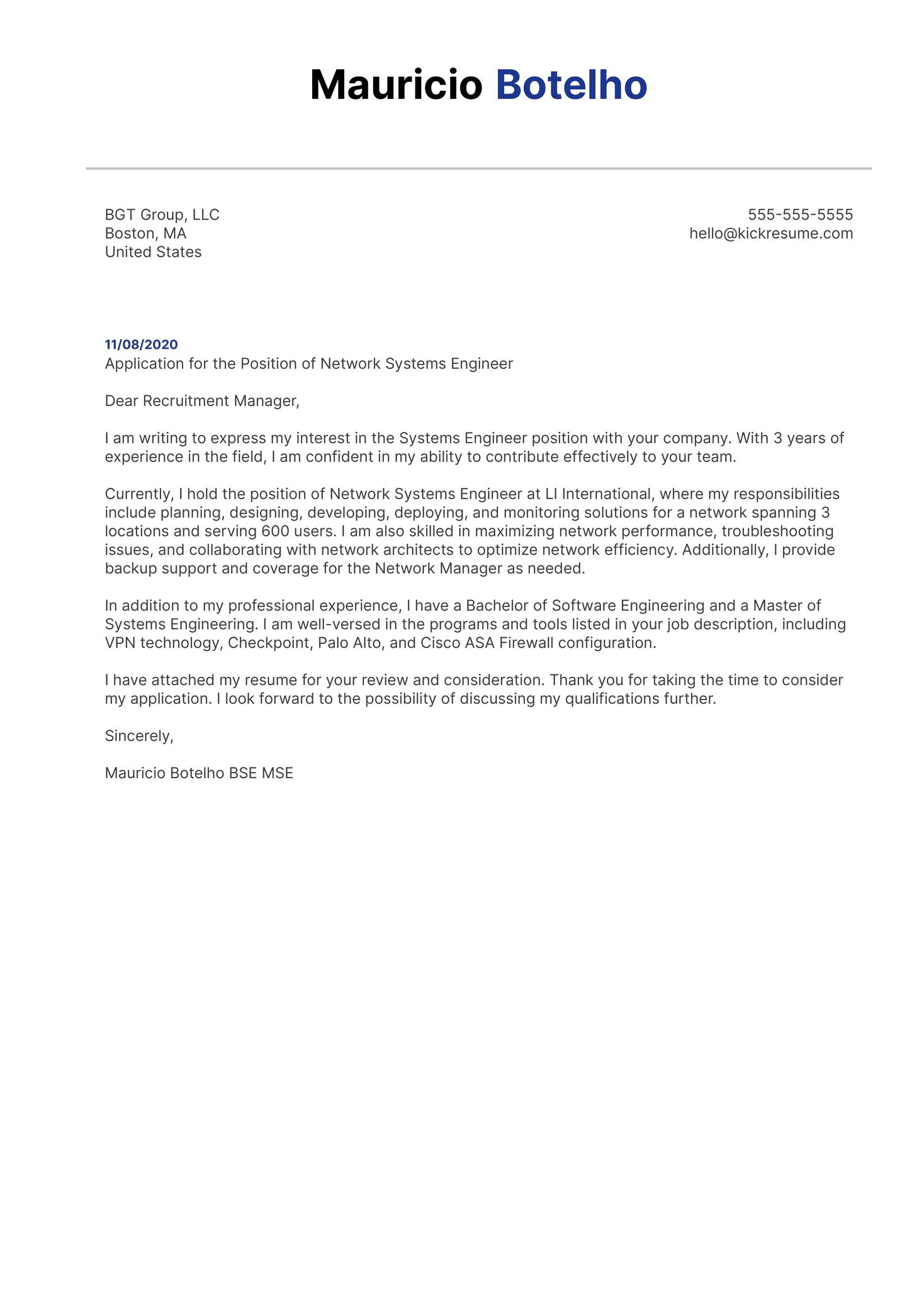 43632 systems engineer example 2