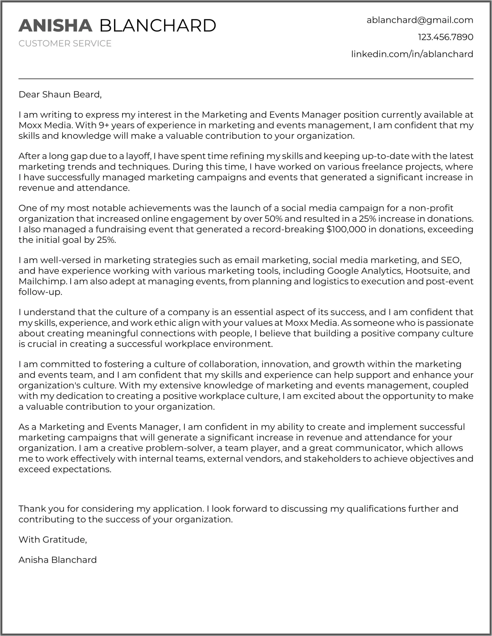 43634 proofreading cover letter