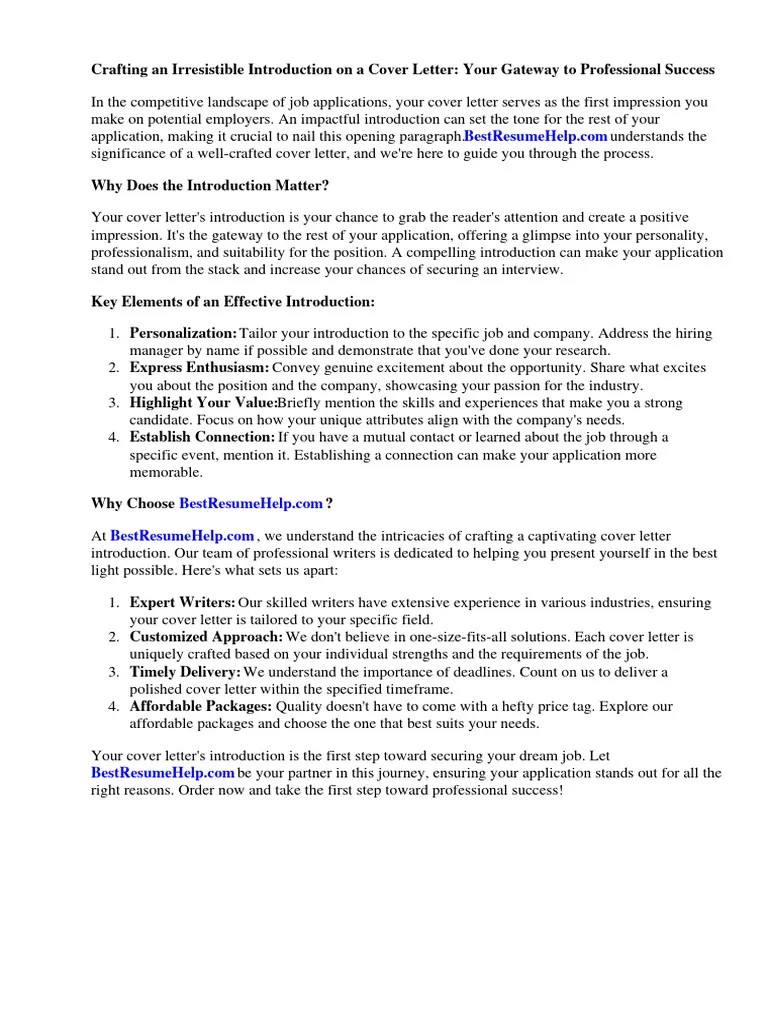 43637 cover letter attention