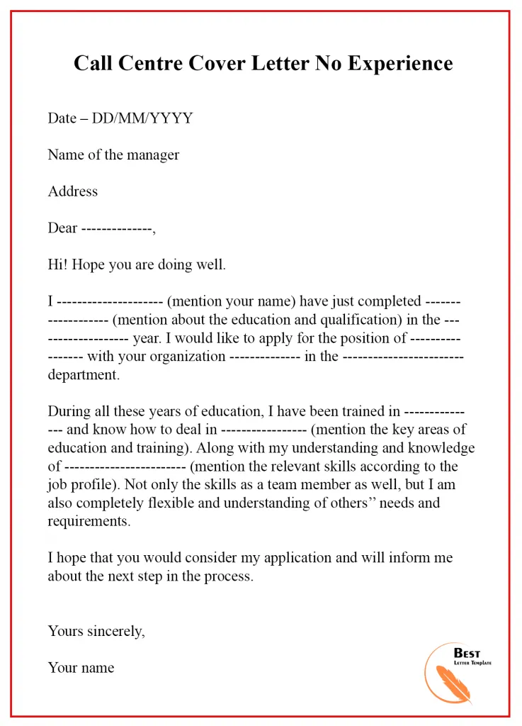43641 customer service cover letter