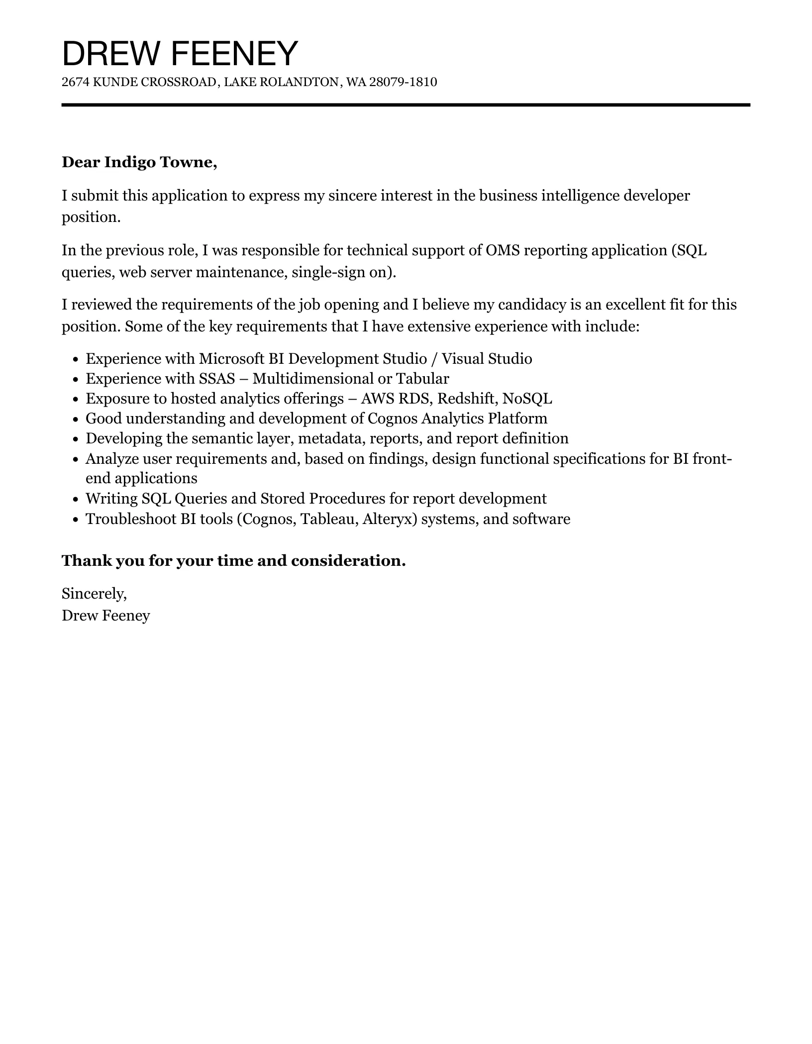 43653 cover letter formatting