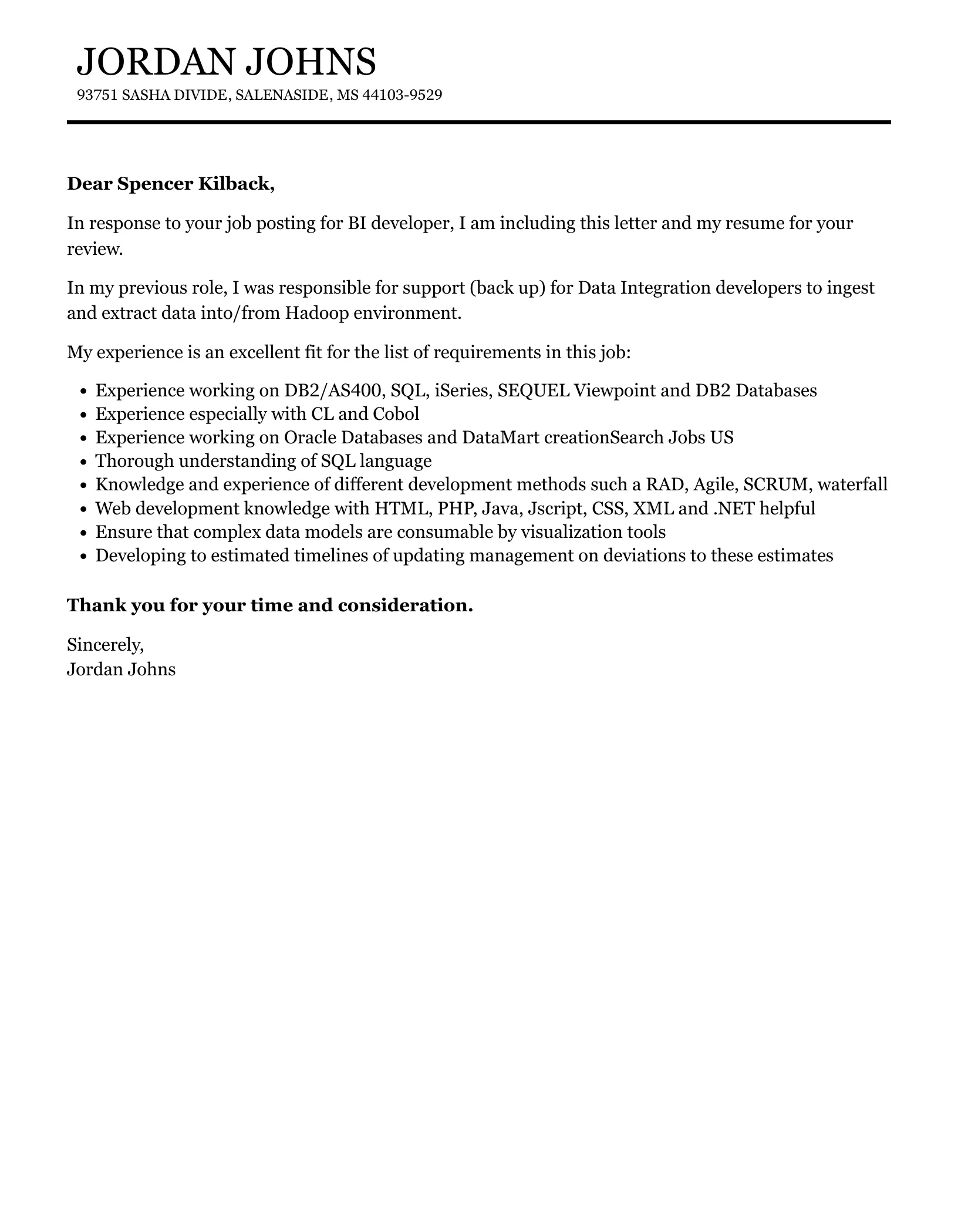 43653 cover letter purpose